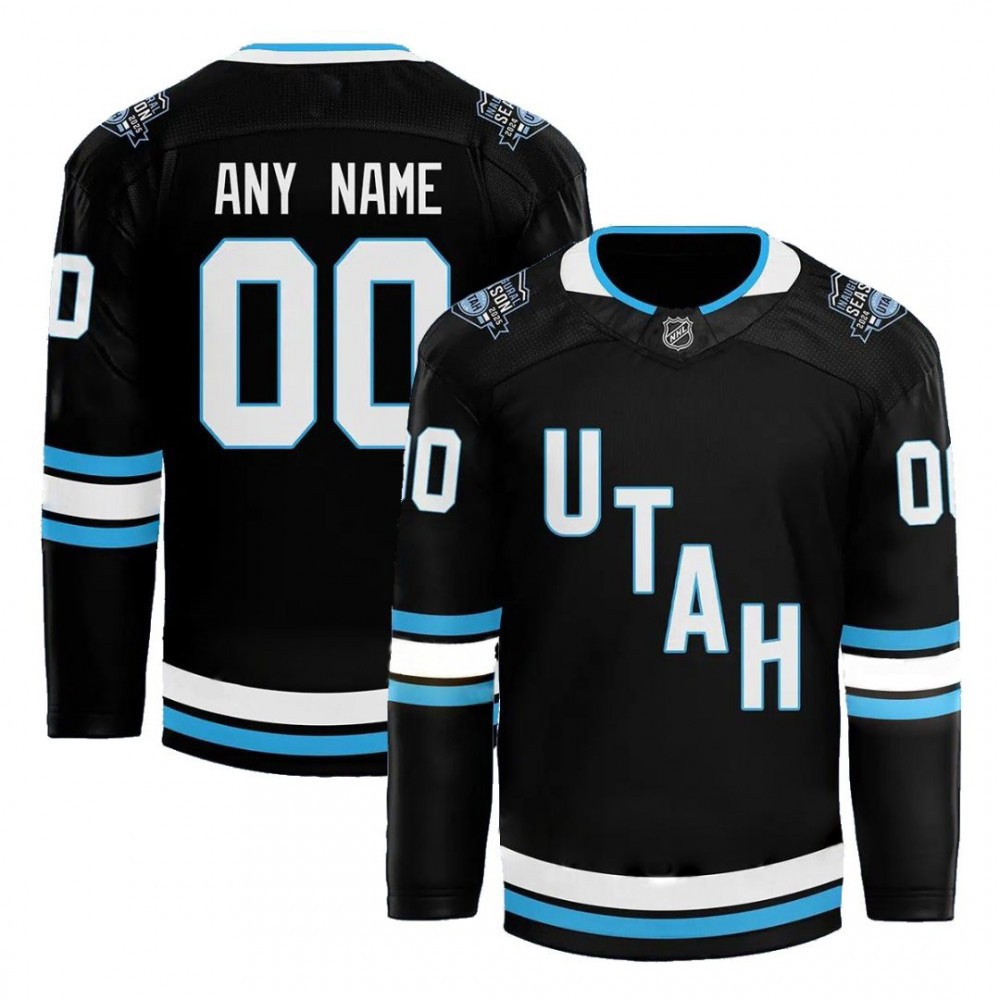 Utah Hockey Club 2024 Home Custom Jersey - Black-Pro Kit Vault | Brand New 26/27 Sports Jerseys